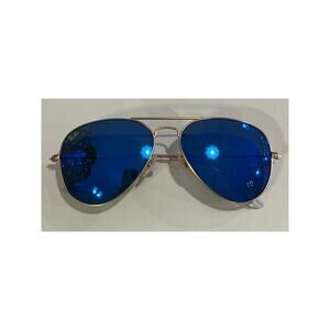 Ray-Ban Aviator Large Metal Blue Flash Sunglasses - New